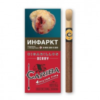Сигариллы c деревянным мундштуком CARIBA Berry/1 кор. х 60 пач. х 4 шт.