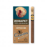 Сигариллы c деревянным мундштуком CARIBA Cappuccino/1 кор. х 60 пач. х 4 шт.