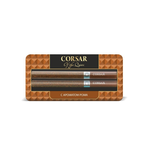 Сигариллы с фильтром Corsar of the Queen с ароматом рома New, блистерная упаковка:2 шт.