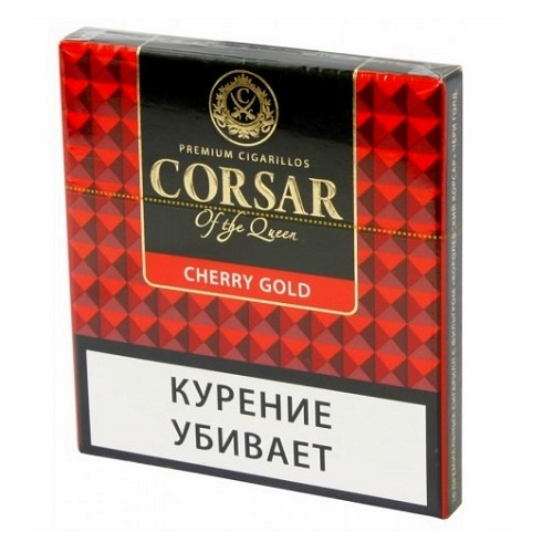 Сигариллы с фильтром CORSAR OF THE QUEEN с ароматом спелой вишни/1 кор. х 100 пач. х 10шт