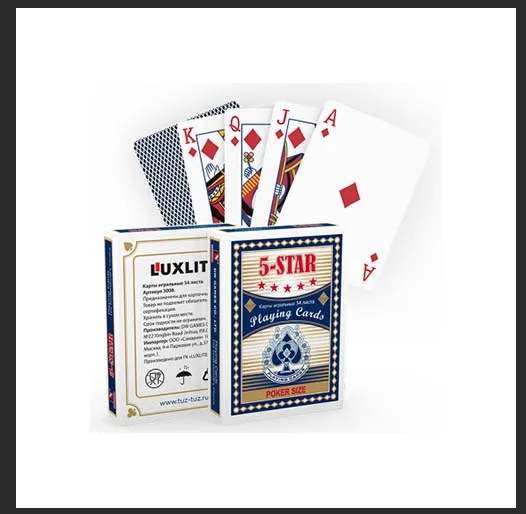 карты игральные 0106 luxlite poker size blue 54